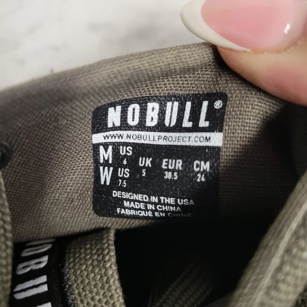 Nobull Men's 6 Women's 7.5 High Top Superfabric Shoes Sneakers Olive Green Gym